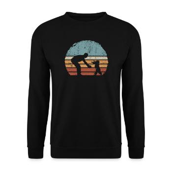 Sunset Parent and Child Silhouette - Unisex Sweatshirt - black - Front - Alina (178cm) & Michal (187cm)