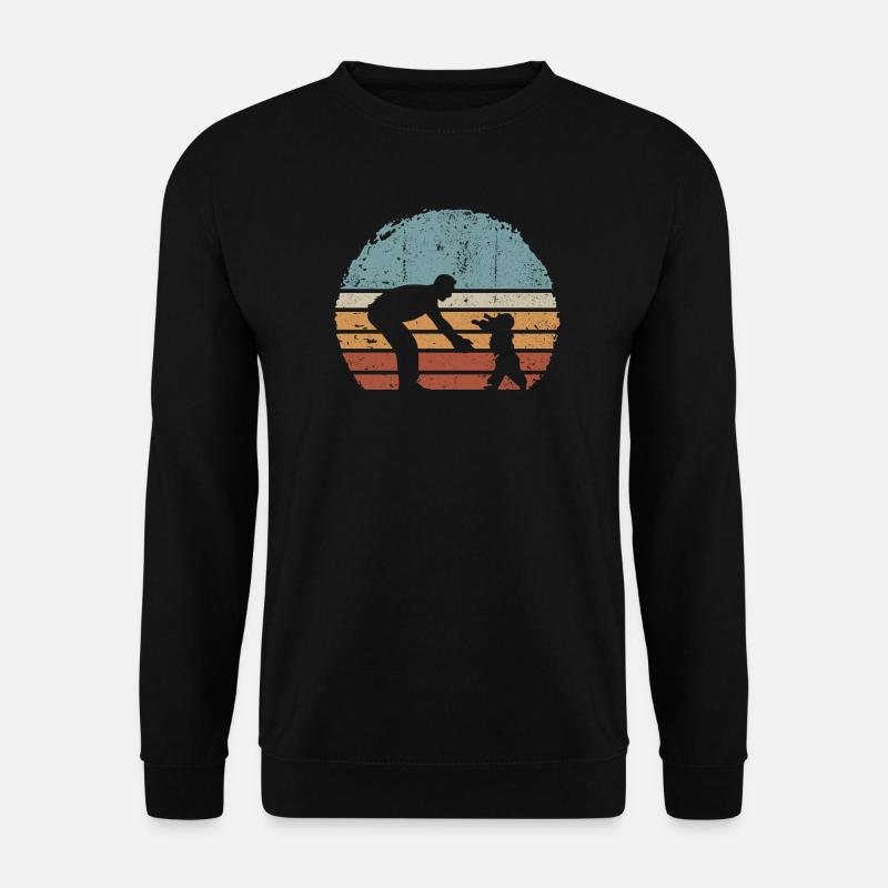 Sonnenuntergang Eltern- und Kind-Silhouette - Unisex Pullover - Schwarz