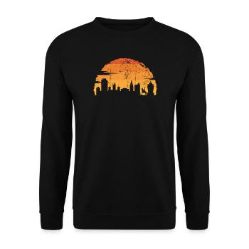 Sunset Skyline Rider - Unisex Sweatshirt - black - Front - Alina (178cm) & Michal (187cm)