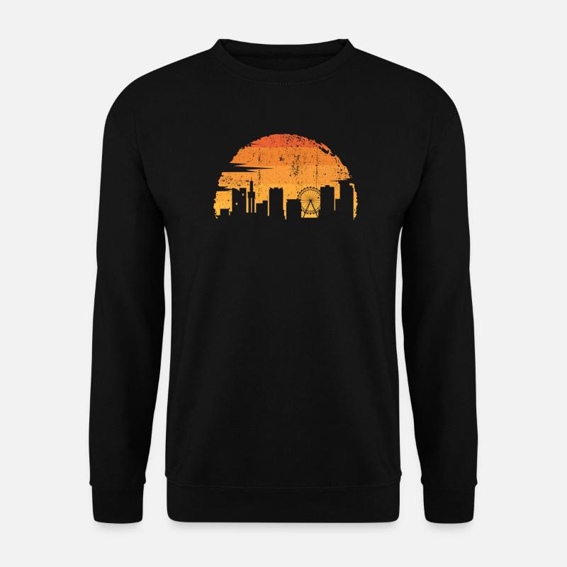 Sonnenuntergang Skyline Silhouette - Unisex Pullover - Schwarz