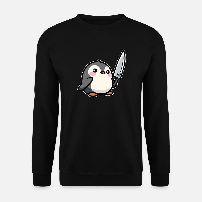 Lustiger Pinguin - Unisex Pullover - Schwarz