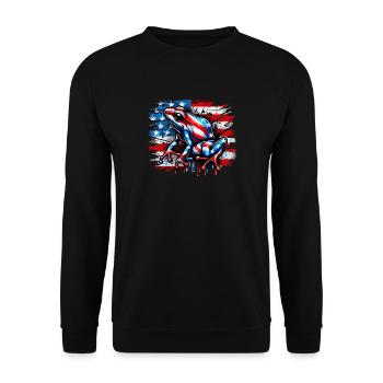 Poison dart frog USA - Unisex Sweatshirt - black - Front - Alina (178cm) & Michal (187cm)
