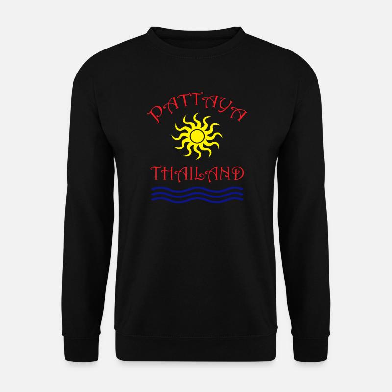 Patty Thai Sun Wave Design - Unisex Sweatshirt - black