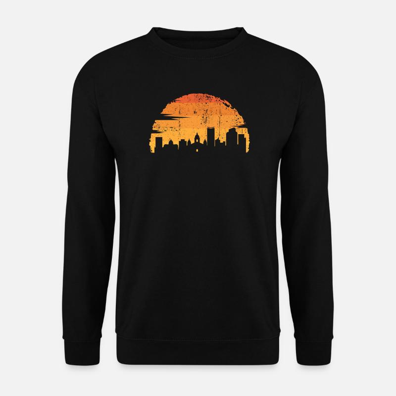Sunset Skyline Silhouette - Unisex Sweatshirt - black