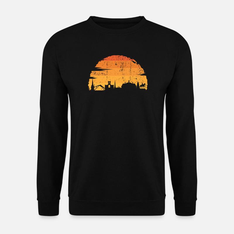 Sunset Skyline Silhouette - Unisex Sweatshirt - black