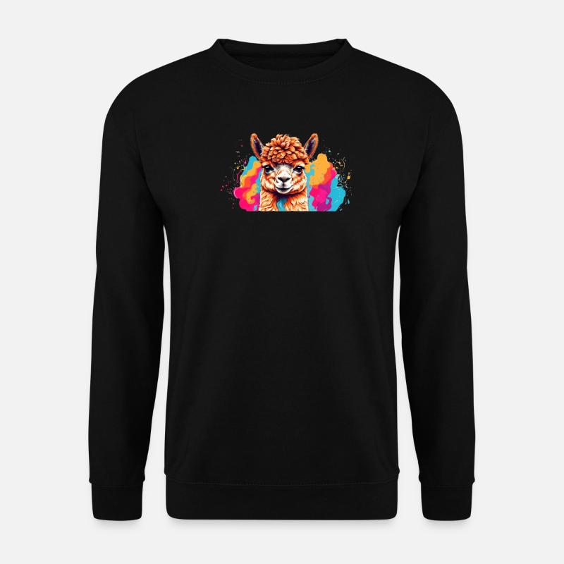 Explosion de couleur de lama - Sweat-shirt Unisexe - noir