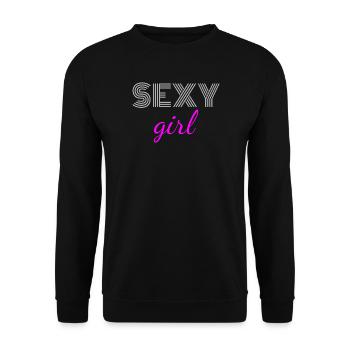 Sexy Girl - Unisex Sweatshirt - black - Front - Alina (178cm) & Michal (187cm)