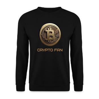 Cryptomonnaie Bitcoin 3D - Sweat-shirt Unisexe - noir - Devant - Alina (178cm) & Michal (187cm)