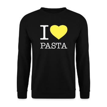J’ADORE LES PÂTES - Sweat-shirt Unisexe - noir - Devant - Alina (178cm) & Michal (187cm)