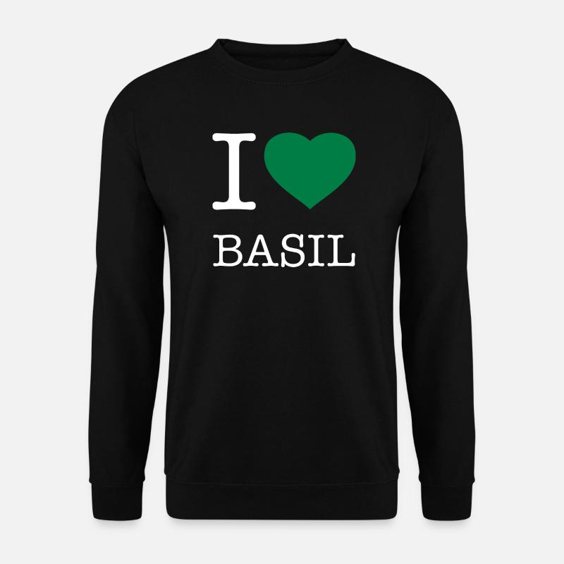 I LOVE BASIL Basilikum - Unisex Pullover - Schwarz