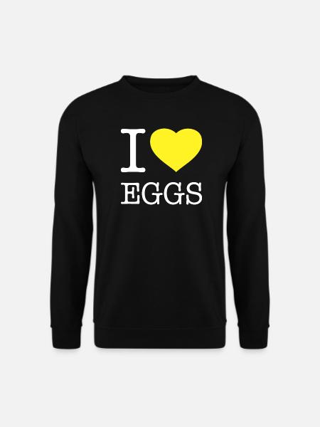 I LOVE EGGS - Unisex Sweatshirt - black