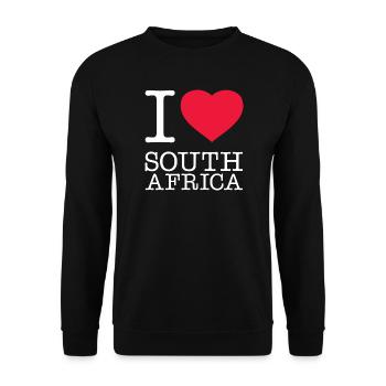 I LOVE SOUTH AFRICA Südafrika - Unisex Sweatshirt - black - Front - Alina (178cm) & Michal (187cm)