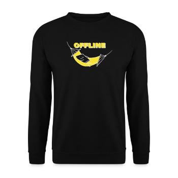 OFFLINE - Unisex Sweatshirt - black - Front - Alina (178cm) & Michal (187cm)