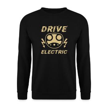 Drive Electric Supercharge - Electric Car Fans - Unisex Sweatshirt - black - Front - Alina (178cm) & Michal (187cm)