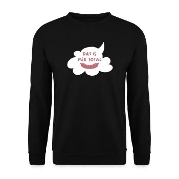 Wolke Wurst cool Quotes gleichgütig egal Bürohumor - Unisex Pullover - Schwarz - Vorne - Alina (178cm) & Michal (187cm)