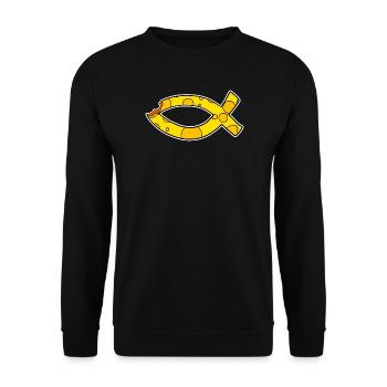 Poisson Symbole Fromage - Sweat-shirt Unisexe - noir - Devant - Alina (178cm) & Michal (187cm)