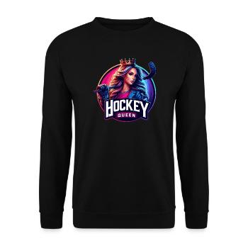 Reine du hockey - Sweat-shirt Unisexe - noir - Devant - Alina (178cm) & Michal (187cm)