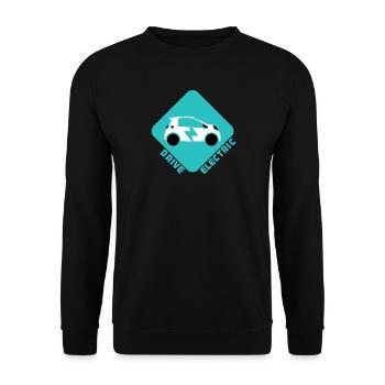Drive Electric Supercharge - Electric Car Fans - Unisex Sweatshirt - black - Front - Alina (178cm) & Michal (187cm)