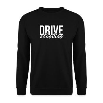 Drive Electric Supercharge - Electric Car Fans - Unisex Sweatshirt - black - Front - Alina (178cm) & Michal (187cm)