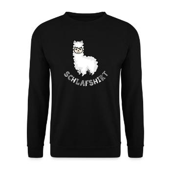 Sleep shirt alpacas llama sleeping cute animals icon - Unisex Sweatshirt - black - Front - Alina (178cm) & Michal (187cm)
