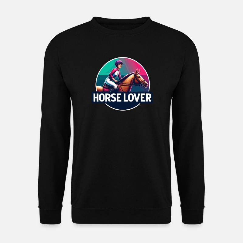 Equestrian Rider Emblem - Unisex Sweatshirt - black