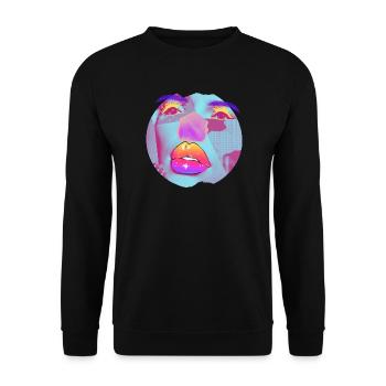 Pop Art bright collage - Unisex Sweatshirt - black - Front - Alina (178cm) & Michal (187cm)