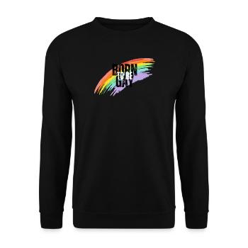 Né pour célébrer la diversité queer - Sweat-shirt Unisexe - noir - Devant - Alina (178cm) & Michal (187cm)