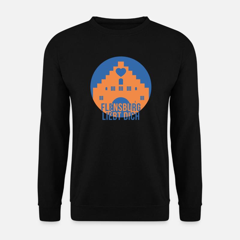 Flensburg liebt dich - Unisex Pullover - Schwarz