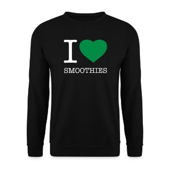 I LOVE SMOOTHIES - Unisex Sweatshirt - black - Front - Alina (178cm) & Michal (187cm)