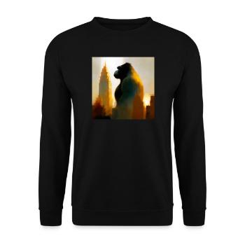 Gorilla 02 - Unisex Pullover - Schwarz - Vorne - Alina (178cm) & Michal (187cm)
