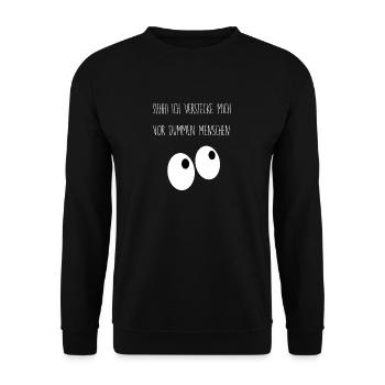 Ich verstecke mich vor dummen Menschen - Unisex Pullover - Schwarz - Vorne - Alina (178cm) & Michal (187cm)