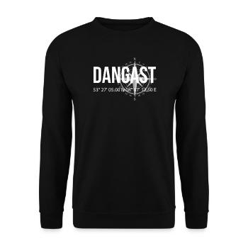 Koordinaten Dangast - Unisex Pullover - Schwarz - Vorne - Alina (178cm) & Michal (187cm)