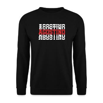 Agostino t-shirt stacked text gift t-shirt - Unisex Sweatshirt - black - Front - Alina (178cm) & Michal (187cm)