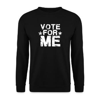 VOTE For Me Weiß - Unisex Pullover - Schwarz - Vorne - Alina (178cm) & Michal (187cm)