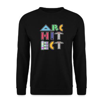 Carrière : Architecte, Profession, Emploi, Travail, Superviseur - Sweat-shirt Unisexe - noir - Devant - Alina (178cm) & Michal (187cm)