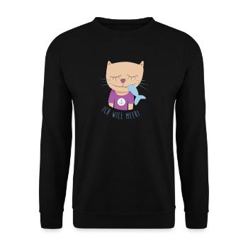 Katze Meer Urlaub Kinder Kinderzimmer Nordsee Cat - Unisex Pullover - Schwarz - Vorne - Alina (178cm) & Michal (187cm)