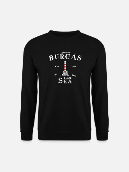Bulgarien, Leuchtturm Hafen Burgas. Schwarzes Meer - Unisex Pullover - Schwarz