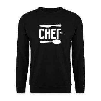 Karriere Chef Erfolg Arbeiter Vorgesetzter Job - Unisex Pullover - Schwarz - Vorne - Alina (178cm) & Michal (187cm)