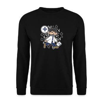 Doktor Beruf Job Vorgesetzter Karriere Erfolg - Unisex Pullover - Schwarz - Vorne - Alina (178cm) & Michal (187cm)