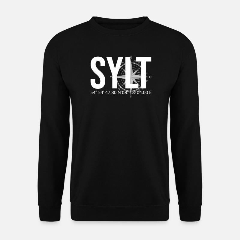 Koordinaten Sylt - Unisex Pullover - Schwarz
