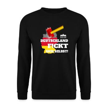L’Allemagne se fout en l’air ! - Sweat-shirt Unisexe - noir - Devant - Alina (178cm) & Michal (187cm)