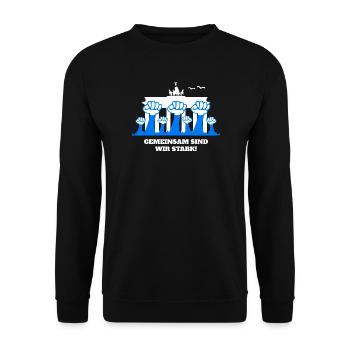 Together we are strong - Unisex Sweatshirt - black - Front - Alina (178cm) & Michal (187cm)