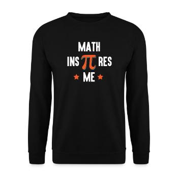 Pi Day - Mathe inspiriert mich - Unisex Pullover - Schwarz - Vorne - Alina (178cm) & Michal (187cm)