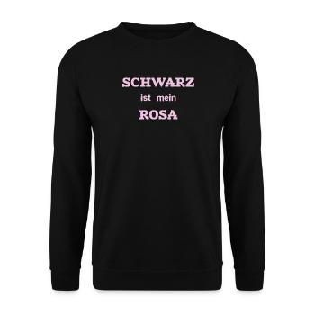 Schwarz ist mein Rosa - Unisex Pullover - Schwarz - Vorne - Alina (178cm) & Michal (187cm)