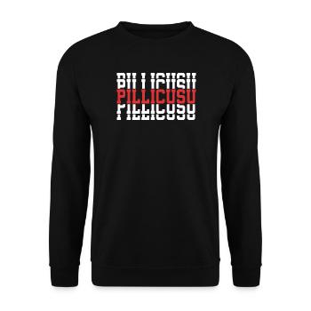 Pillicusu T-Shirt Texte Empilé Cadeau T-Shirt - Sweat-shirt Unisexe - noir - Devant - Alina (178cm) & Michal (187cm)