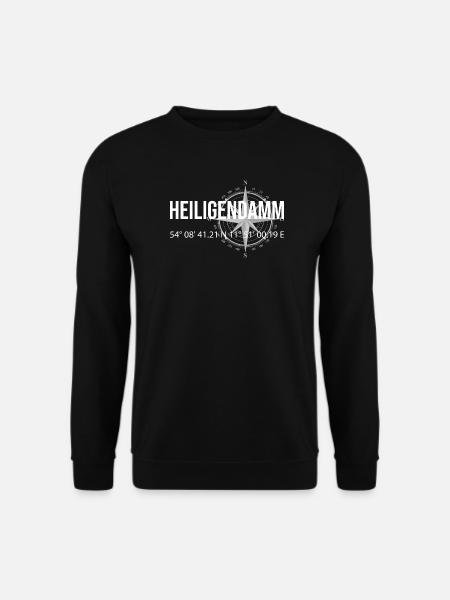 Koordinaten Heiligendamm - Unisex Pullover - Schwarz