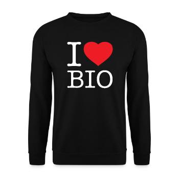 I LOVE BIO - Unisex Sweatshirt - black - Front - Alina (178cm) & Michal (187cm)