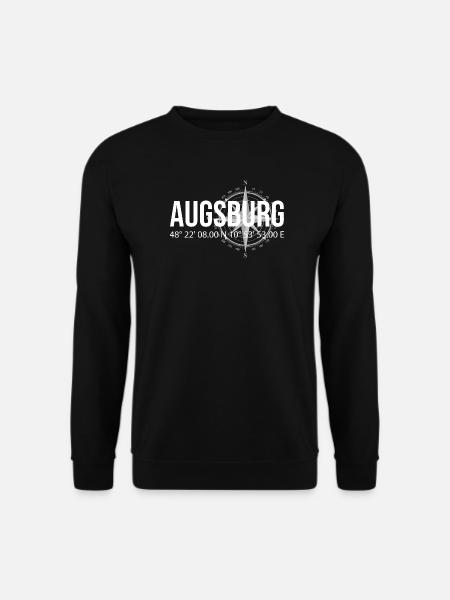 Koordinaten Augsburg - Unisex Pullover - Schwarz
