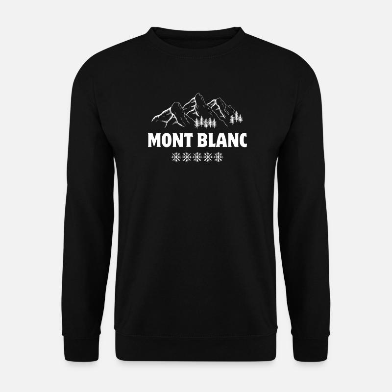 Mont Blanc, Skigebiet, Skifahren - Unisex Pullover - Schwarz
