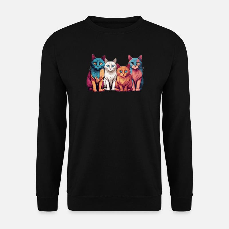 Katzen Gang - Unisex Pullover - Schwarz